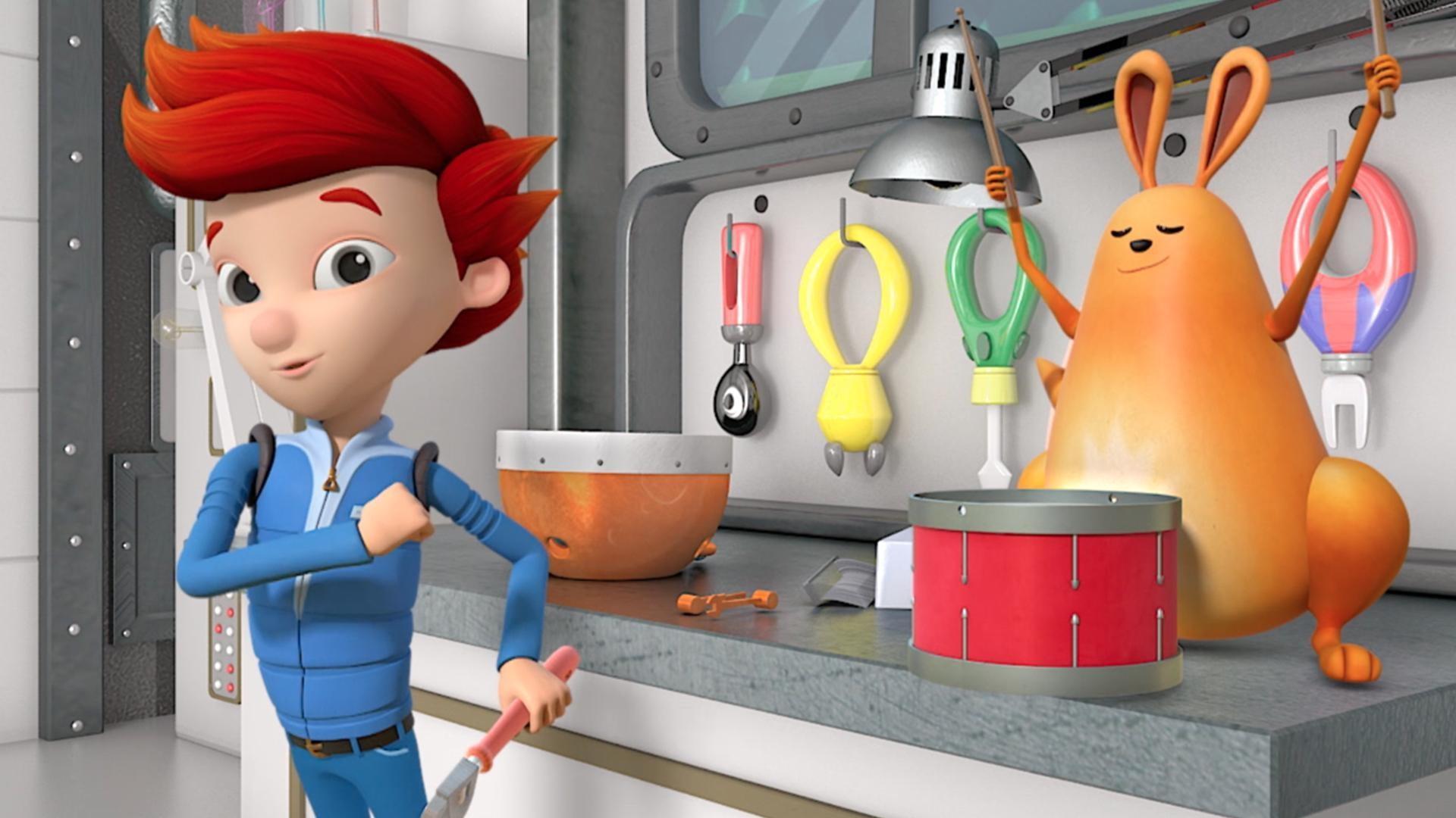 Jet explains his new invention "Eats and Beats".