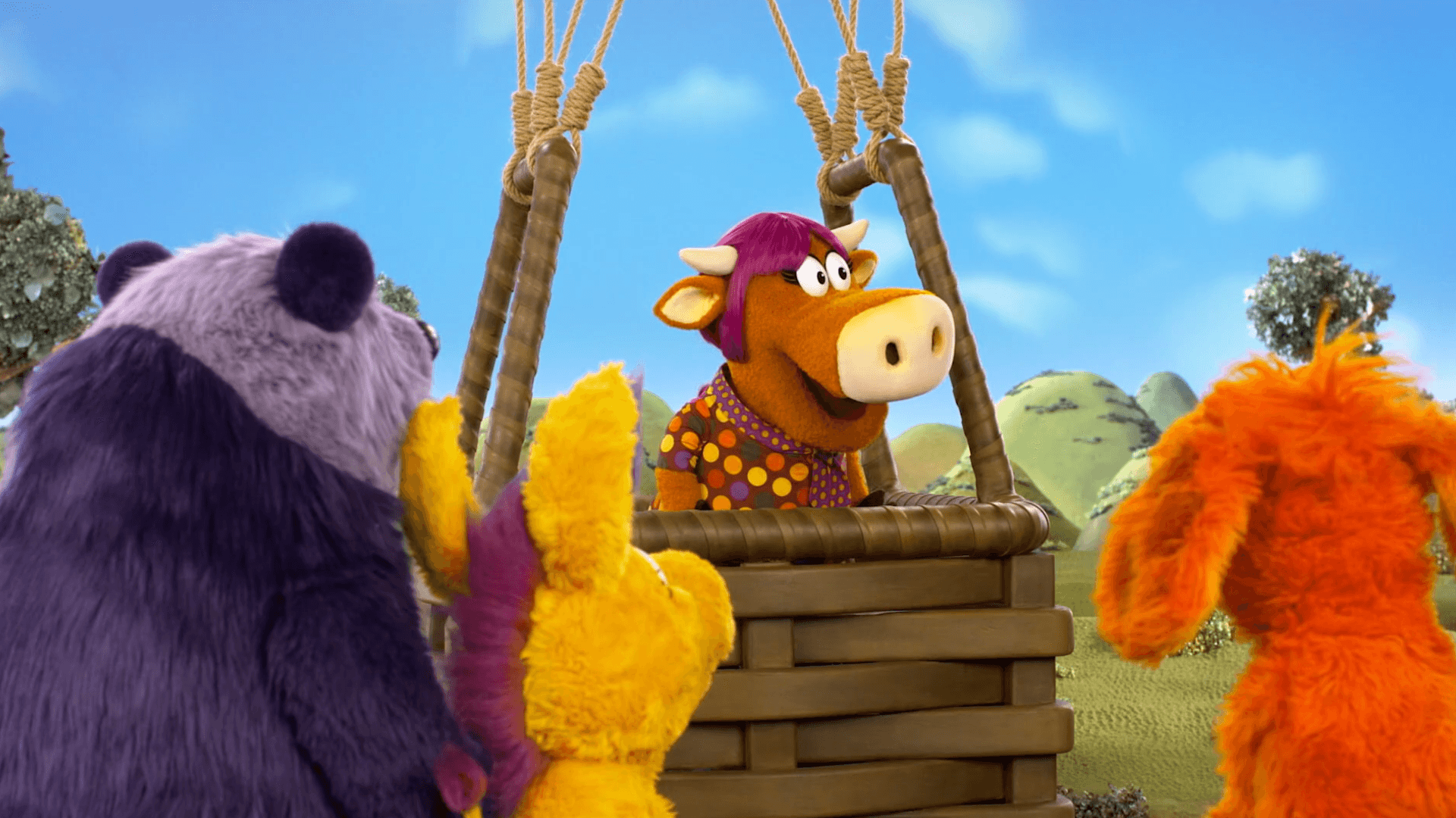 Bob Dog faces a big fear. /The pals miss Panda while he’s away.