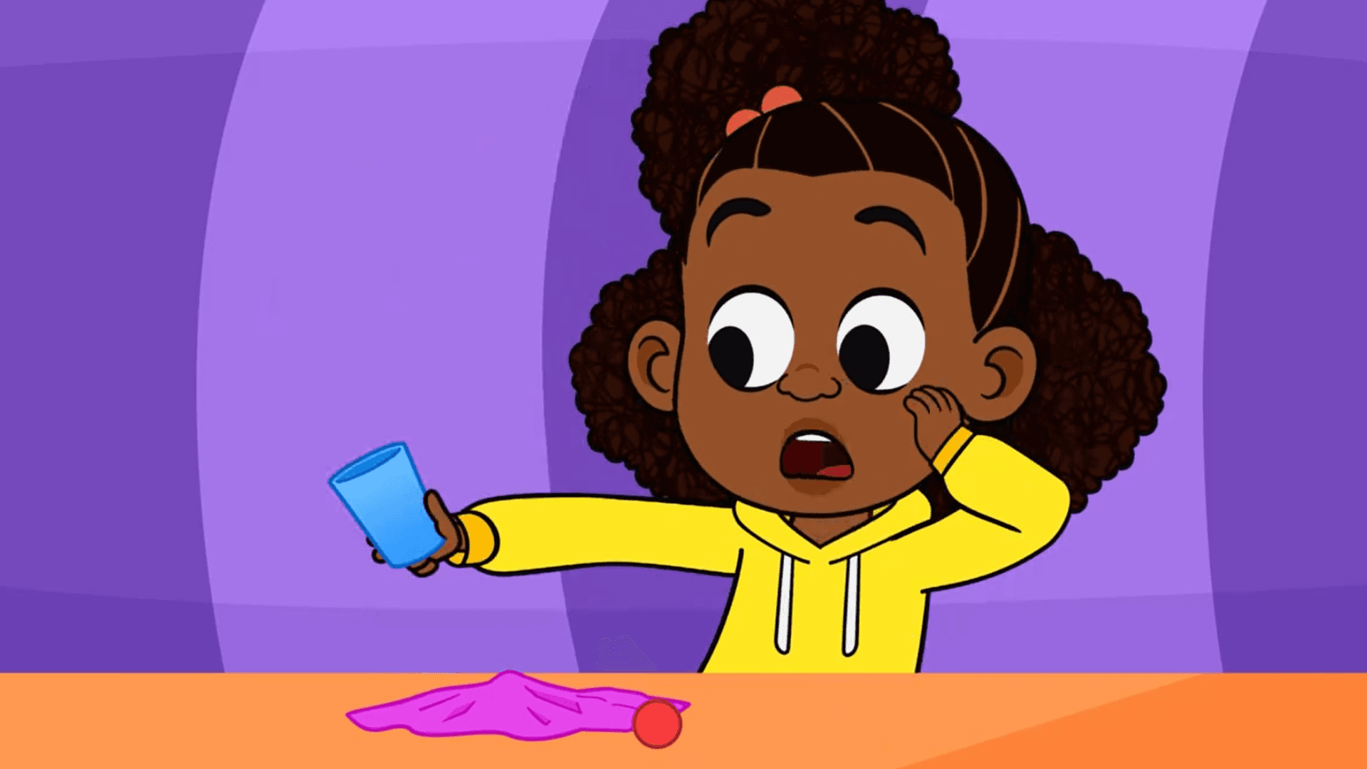 Lyla does a magic trick for Jia and Miss Emmaline.