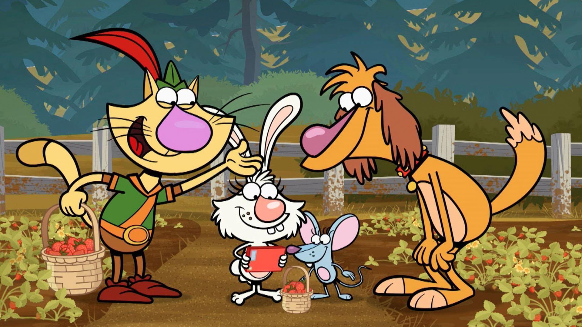 Nature Cat meets Bridget the hermit crab. / Nature Cat goes to a strawberry farm.