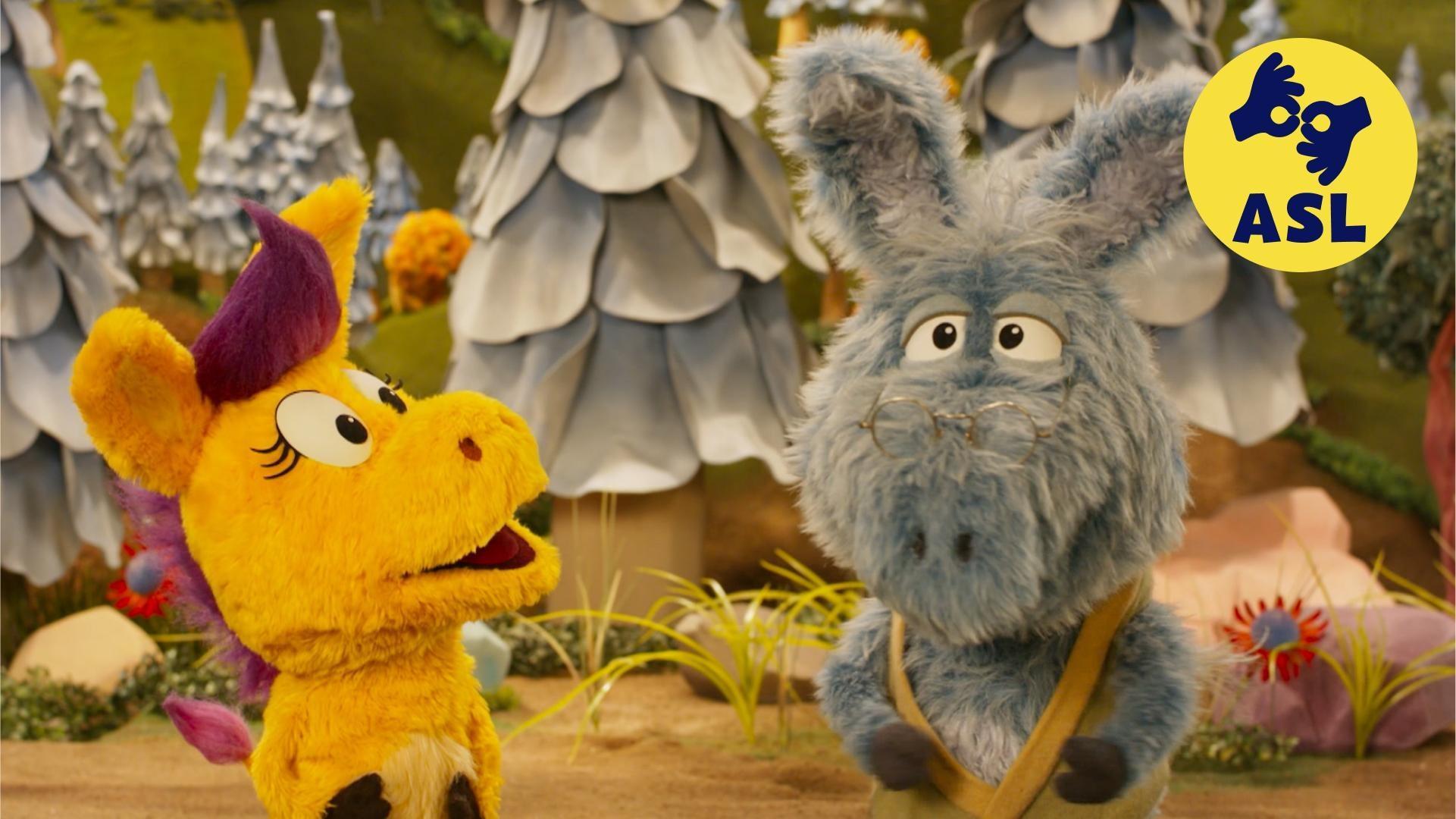 Donkey struggles to walk Gregory. / The pals decide who rides the Bounce-a-rino first.