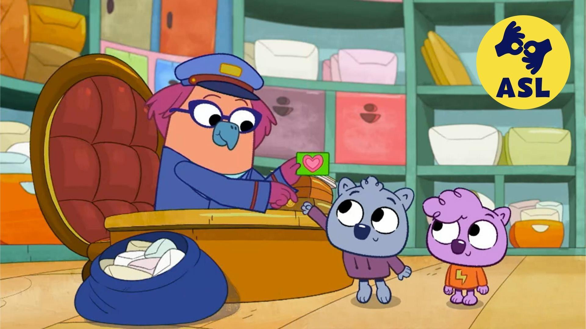 The Wombats lose Snout while helping Mr. E wrap boxes. / Snout sends a postcard to Zeke.