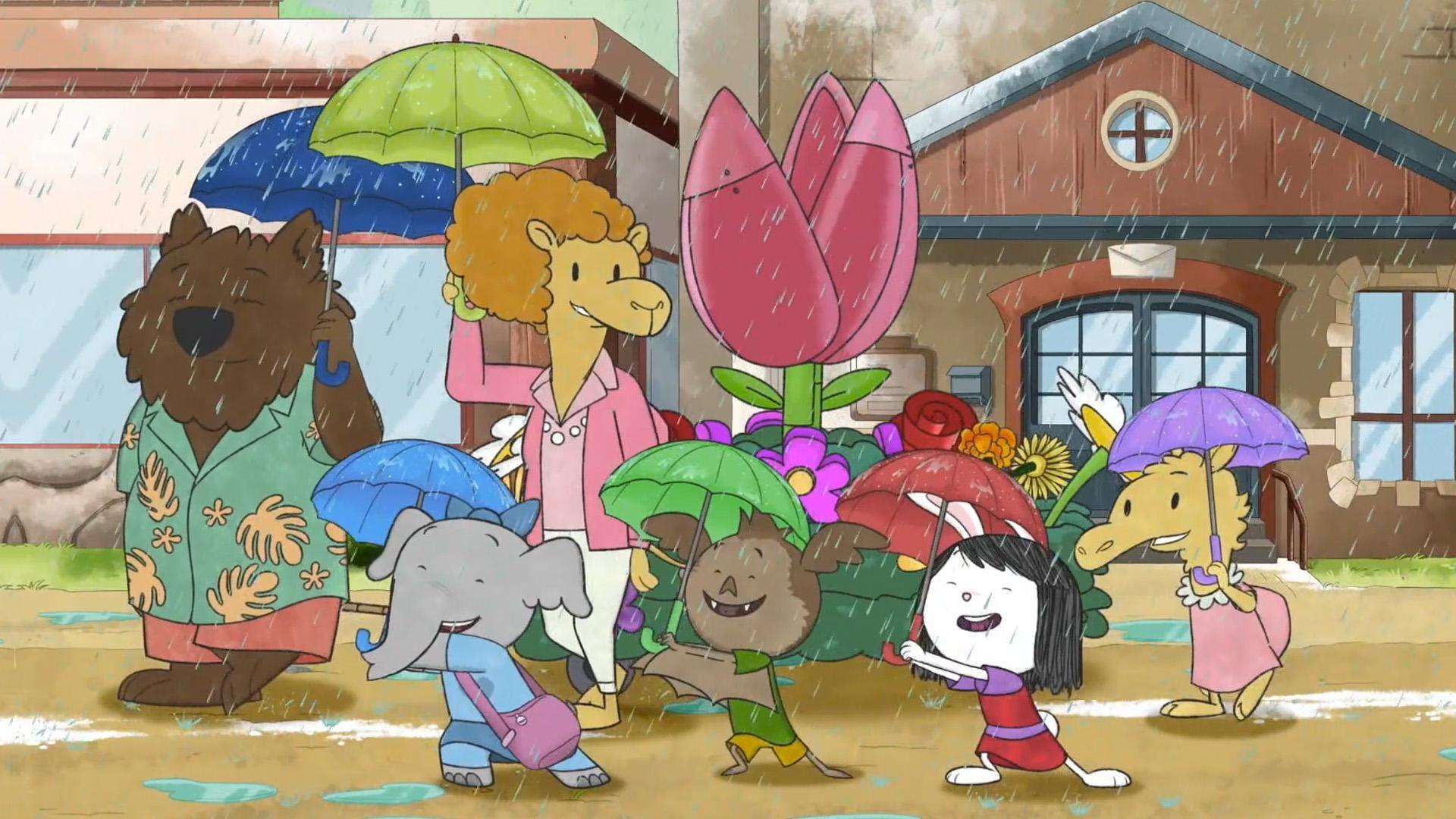 The kids observe weather patterns. / Olive has a bad case of the hiccups.