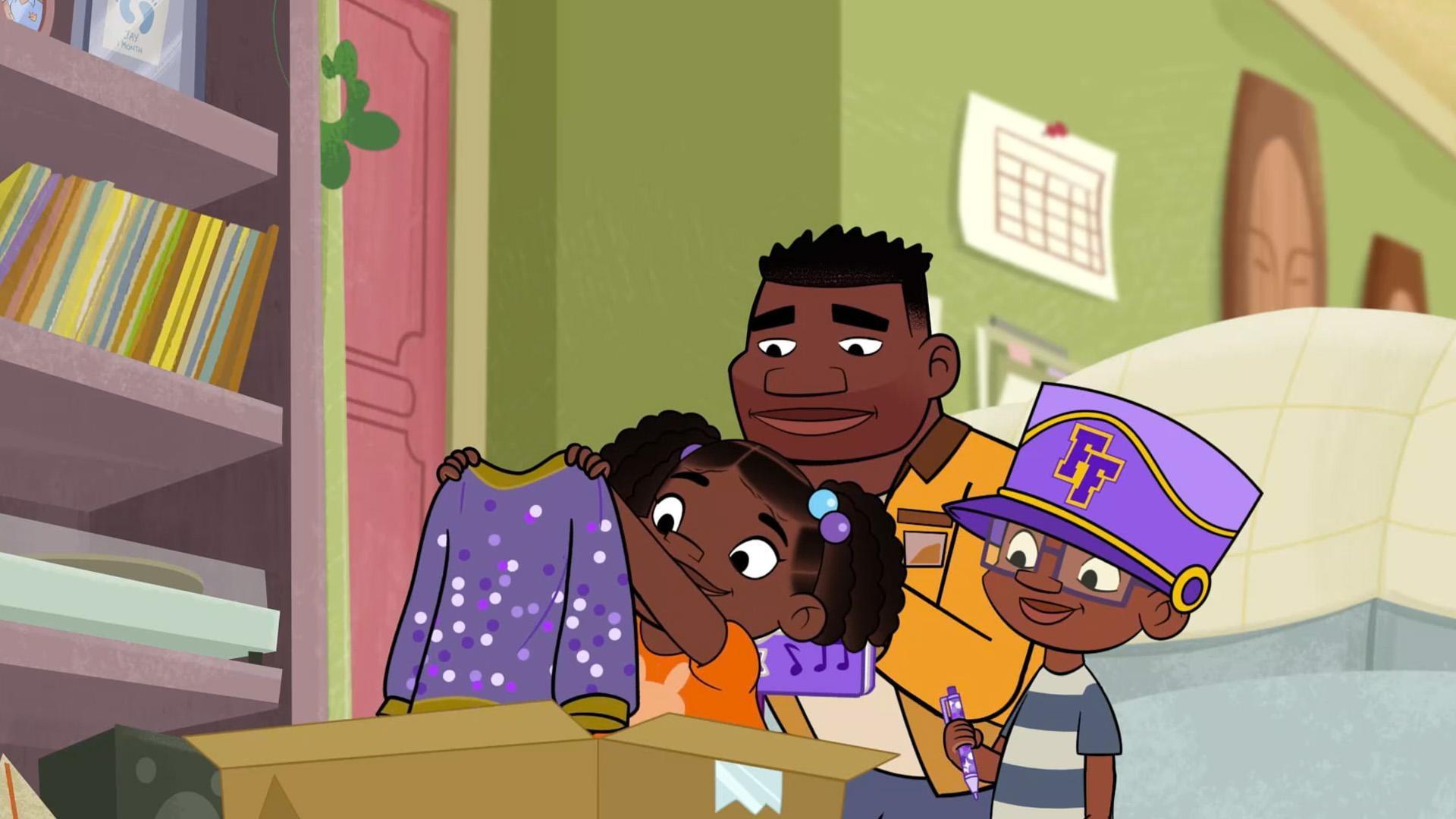 Phoebe & Jay find their mom's old Majorette jacket in a box of memories.