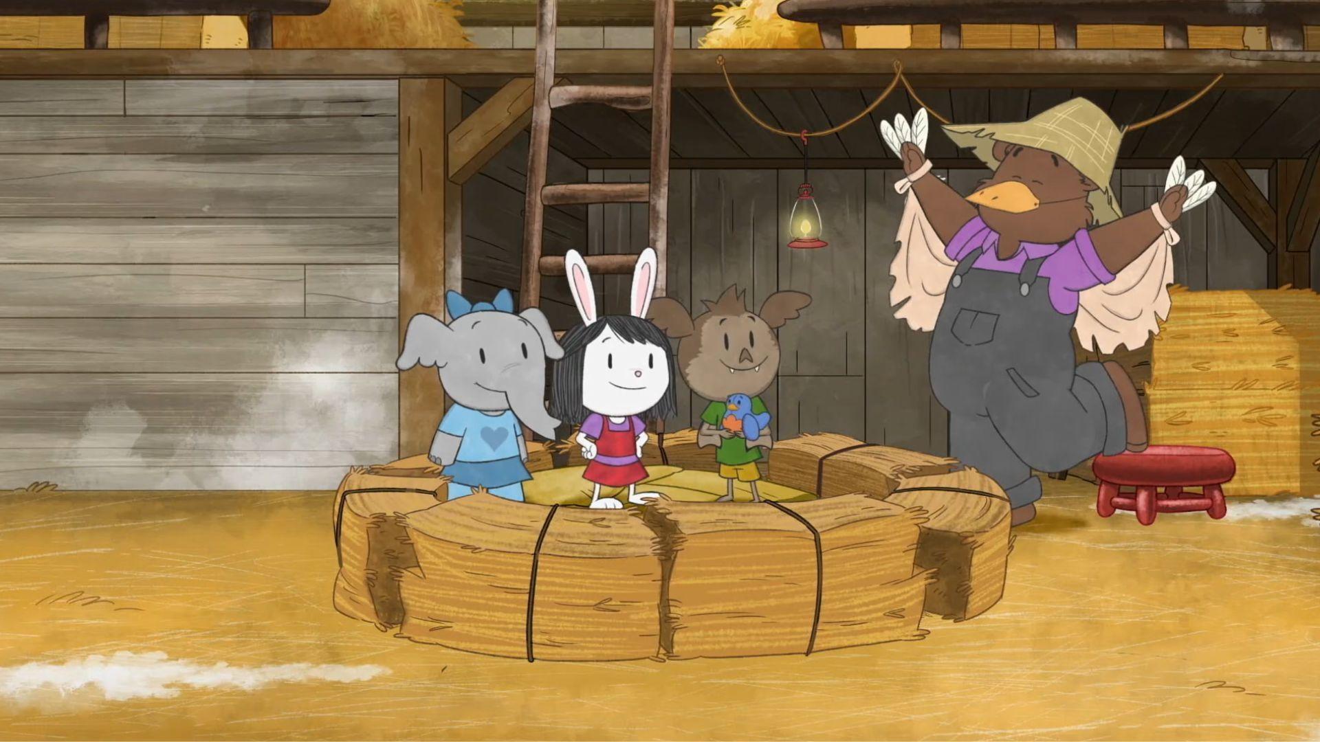 Elinor and friends try to build their own nest./Elinor and friends learn about eating different food