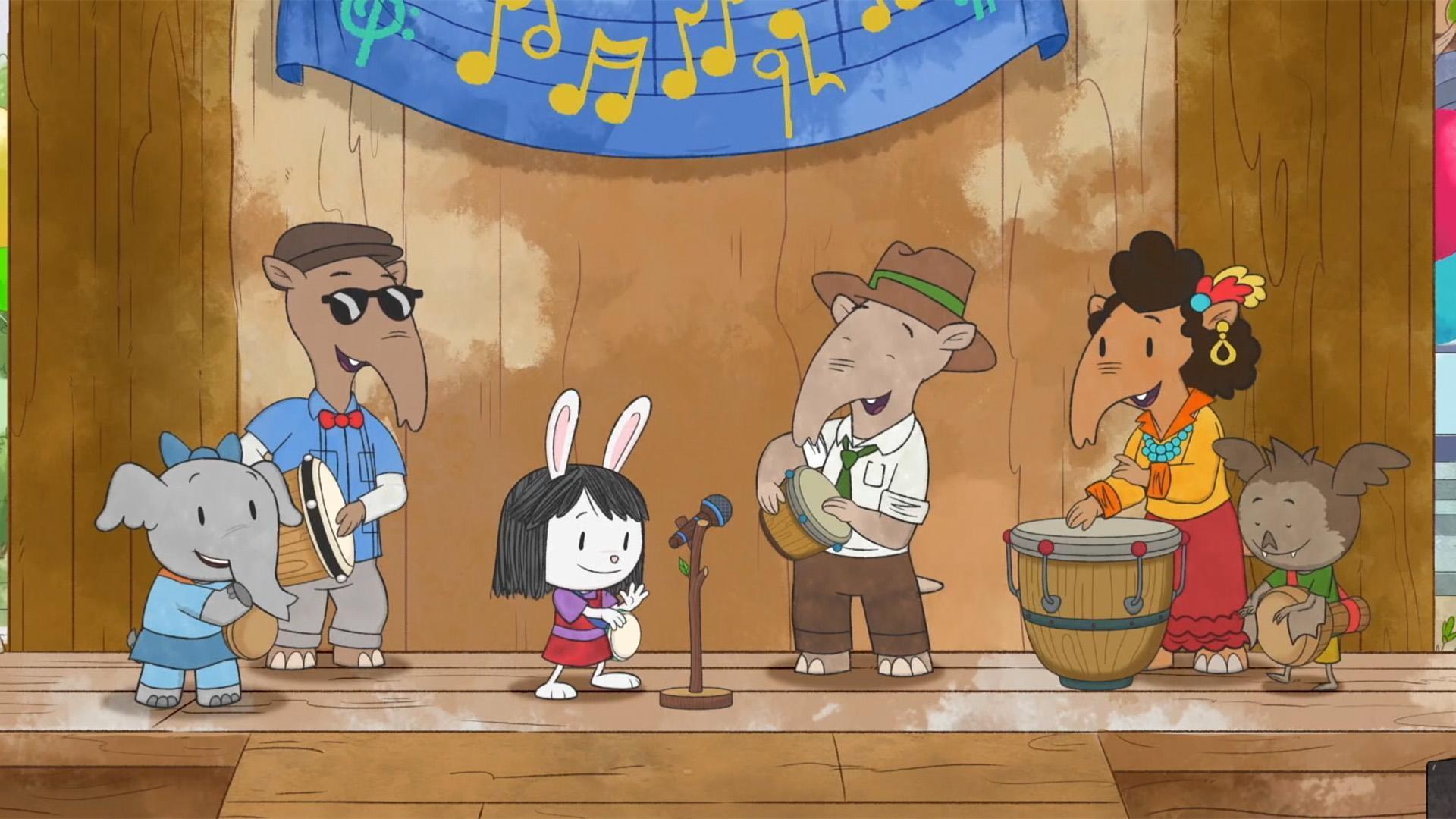 The kids try to find a missing Srta. Tapir. / The kids try to track down a bird thief.