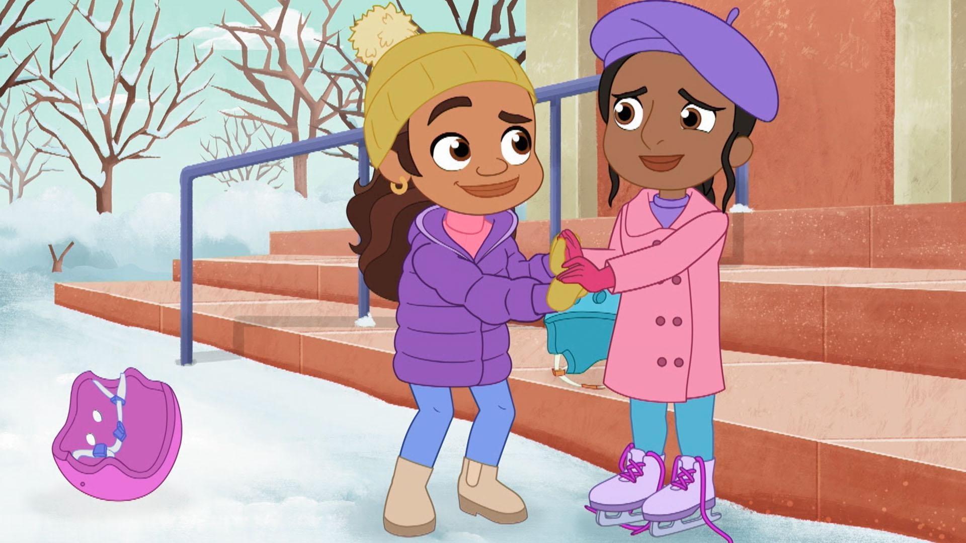 Rafia and Alma have trouble ice skating. / Alma helps Junior find his missing tooth.