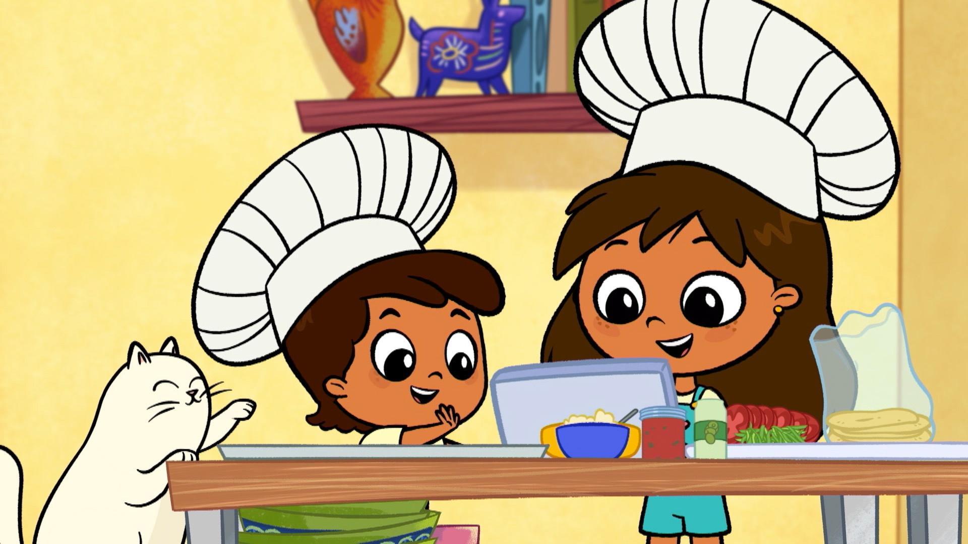 Rosie takes care of Benito the puppy. / Rosie decides to open her own restaurant.