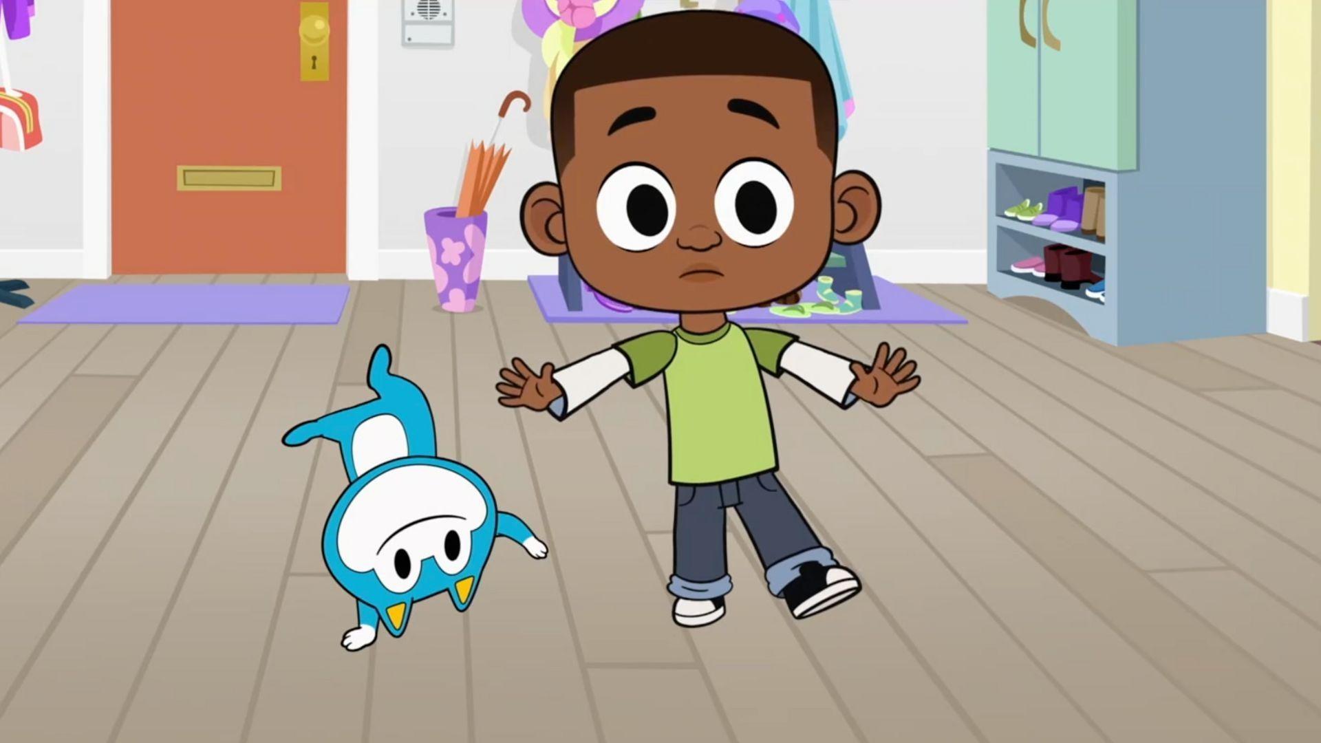 Lyla and Luke teach Stu how to play "Red Light, Green Light."