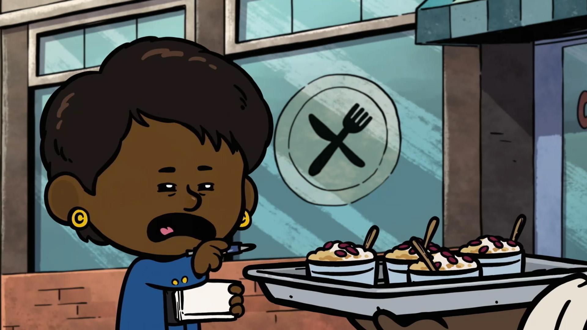 Gwen Ifill shows how to ask questions. Matthew Henson helps Xavier and Brad collaborate.