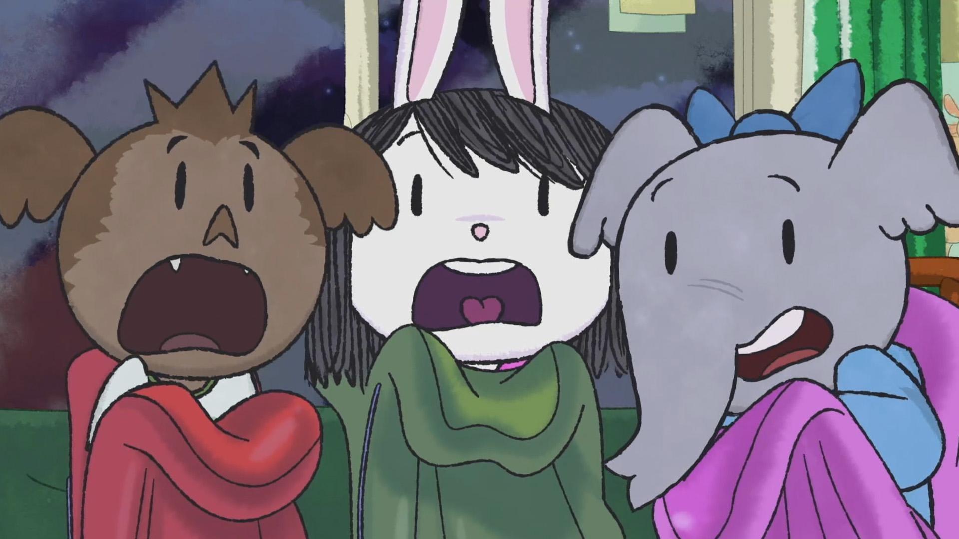 The kids tell spooky stories of amazing creatures. / The kids learn about mold!