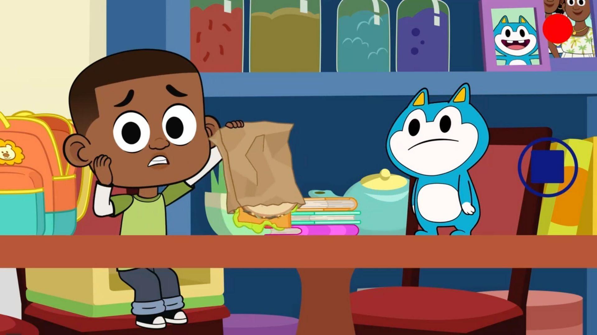 Lyla shows off her overly complicated Lyla Lyfe Hack, the "Lunch Saver".