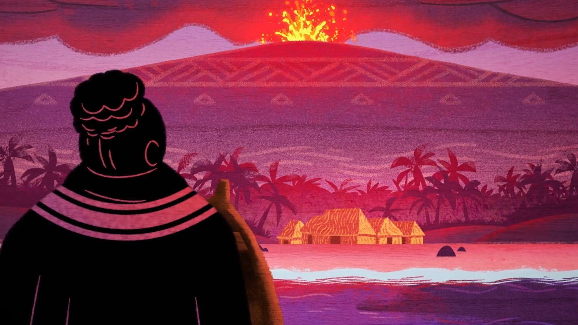 Molly learns how to make ho’okupu (offerings) in hopes that a volcano will stop erupting!