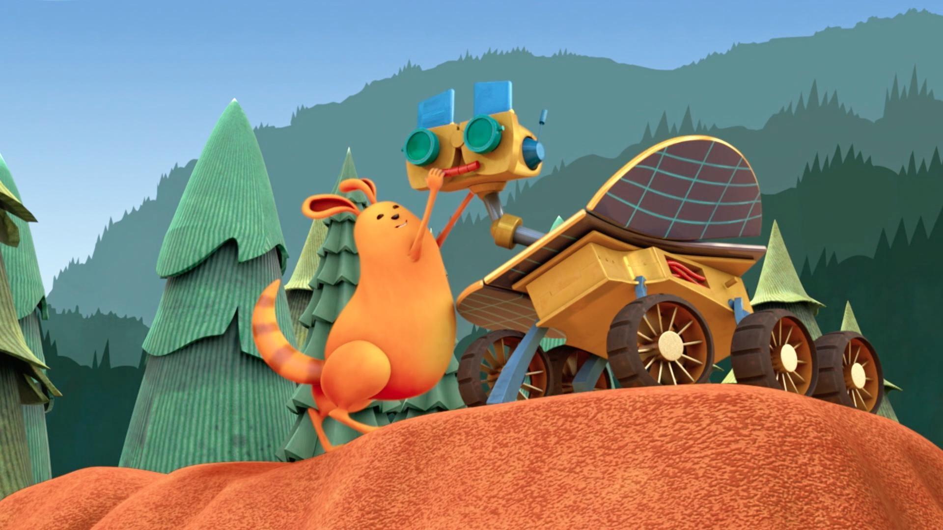 The kids help get Mars Rover over a ravine. / Mindy thinks she's found her own star.