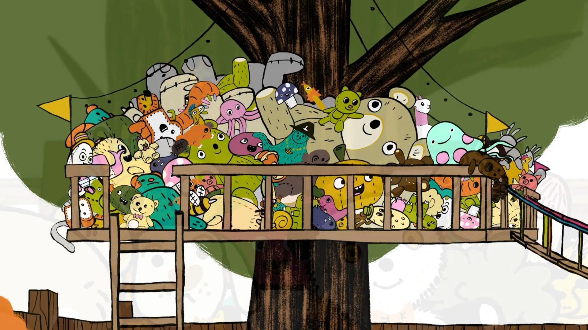 Carl needs help organizing his plushie collection./Carl loses his bouncy ball collection.