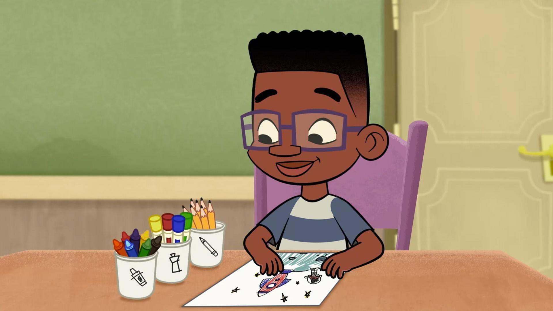 Jay and Phoebe create labels to sort items