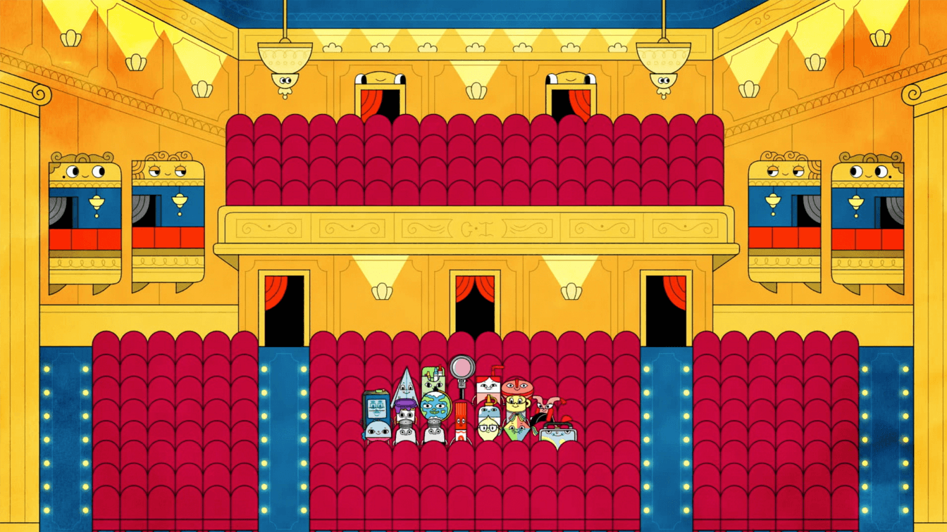 Watt’s class watches a musical performance about the many people it takes to make a show!