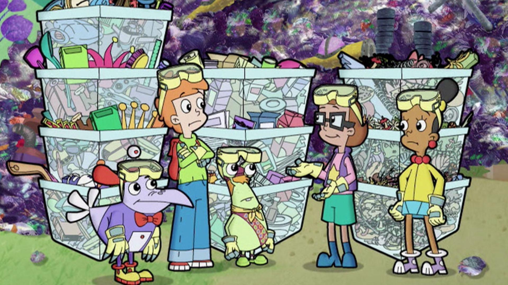 A giant garbage heap threatens to break through the cybersite's dome.