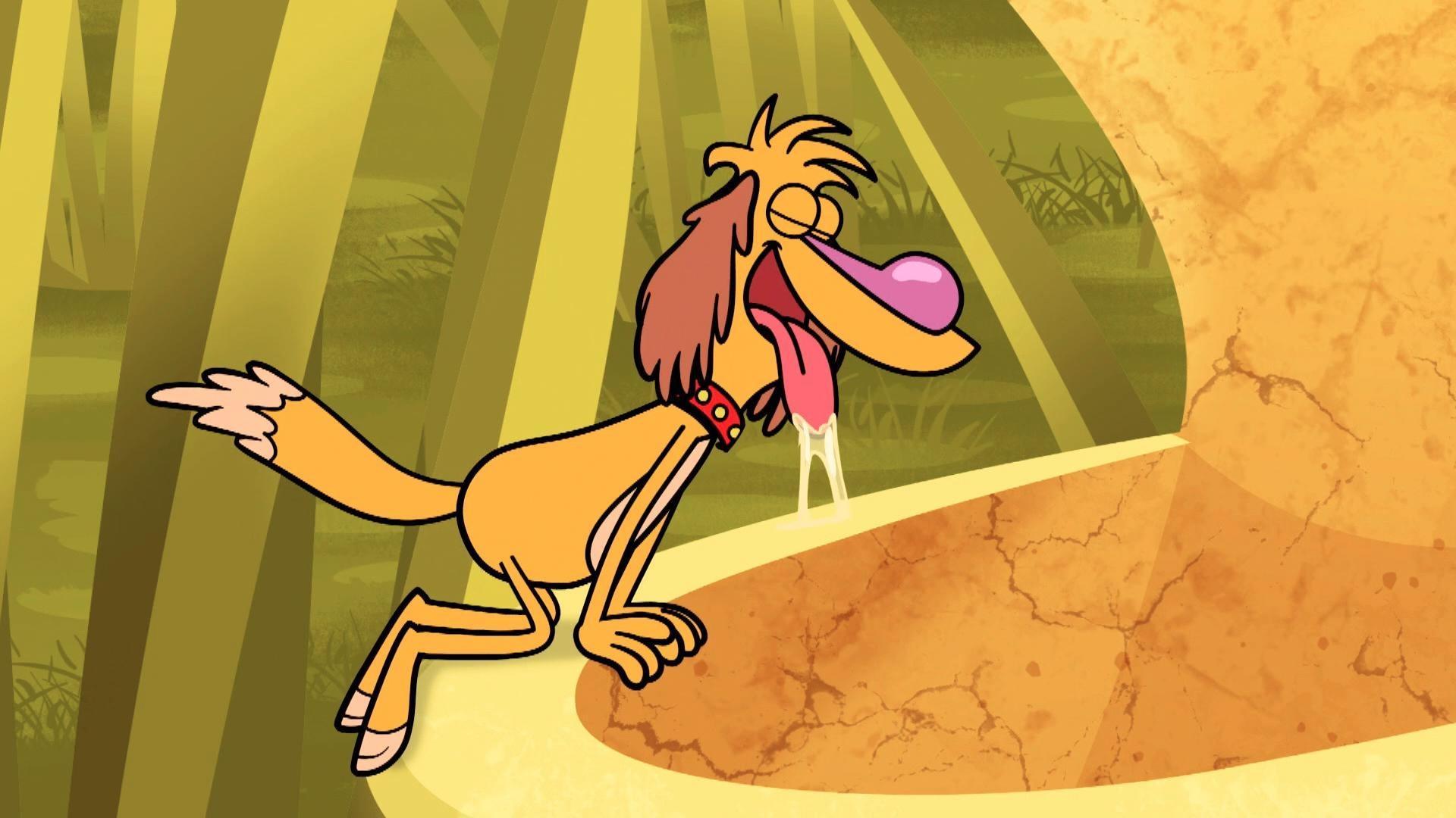 Tiny Hal has trouble staying away from the bug eating plants!