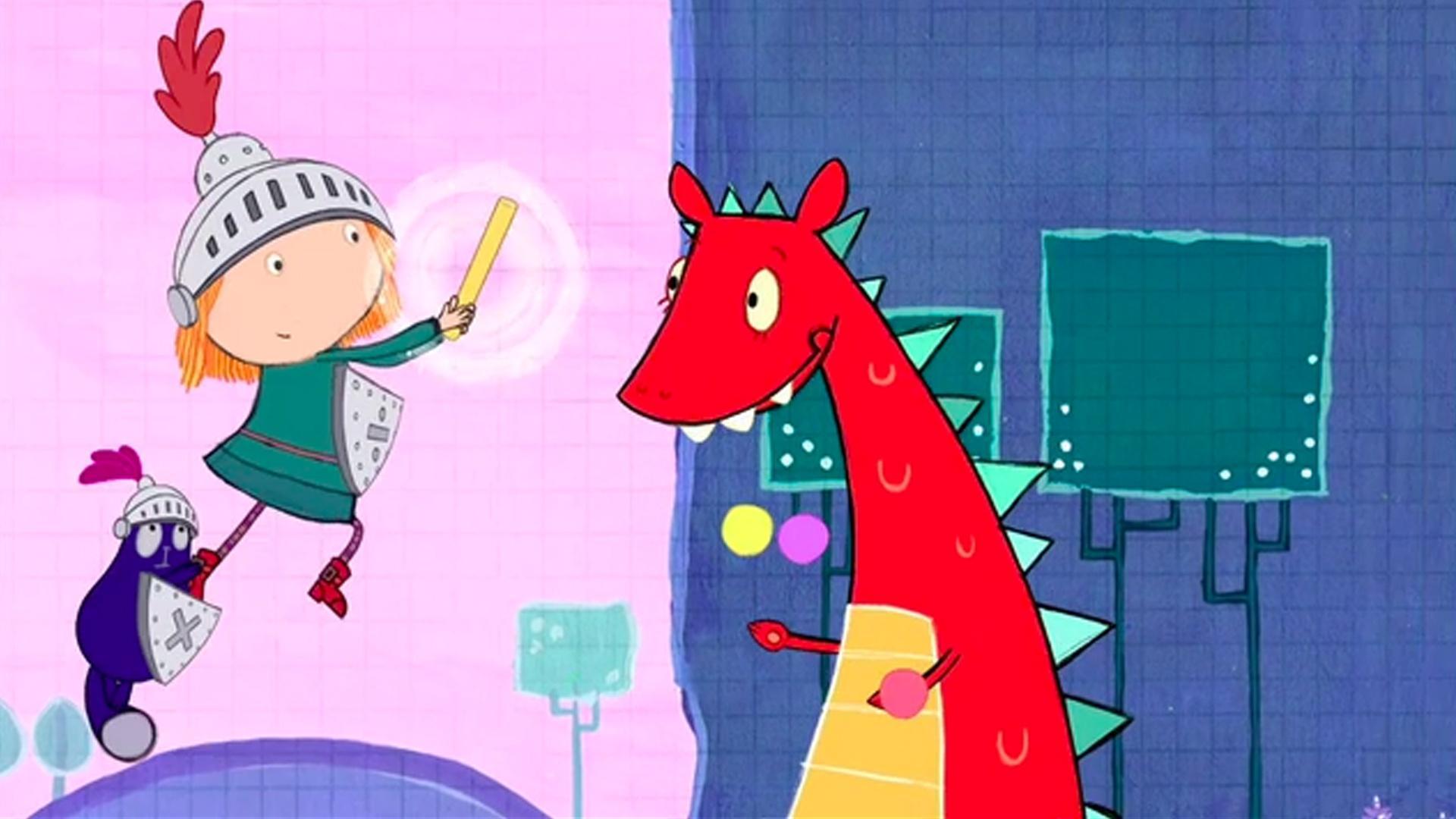 Peg the Bold and Brave Sir Cat search far and wide for the Mermaid's golden pyramids.