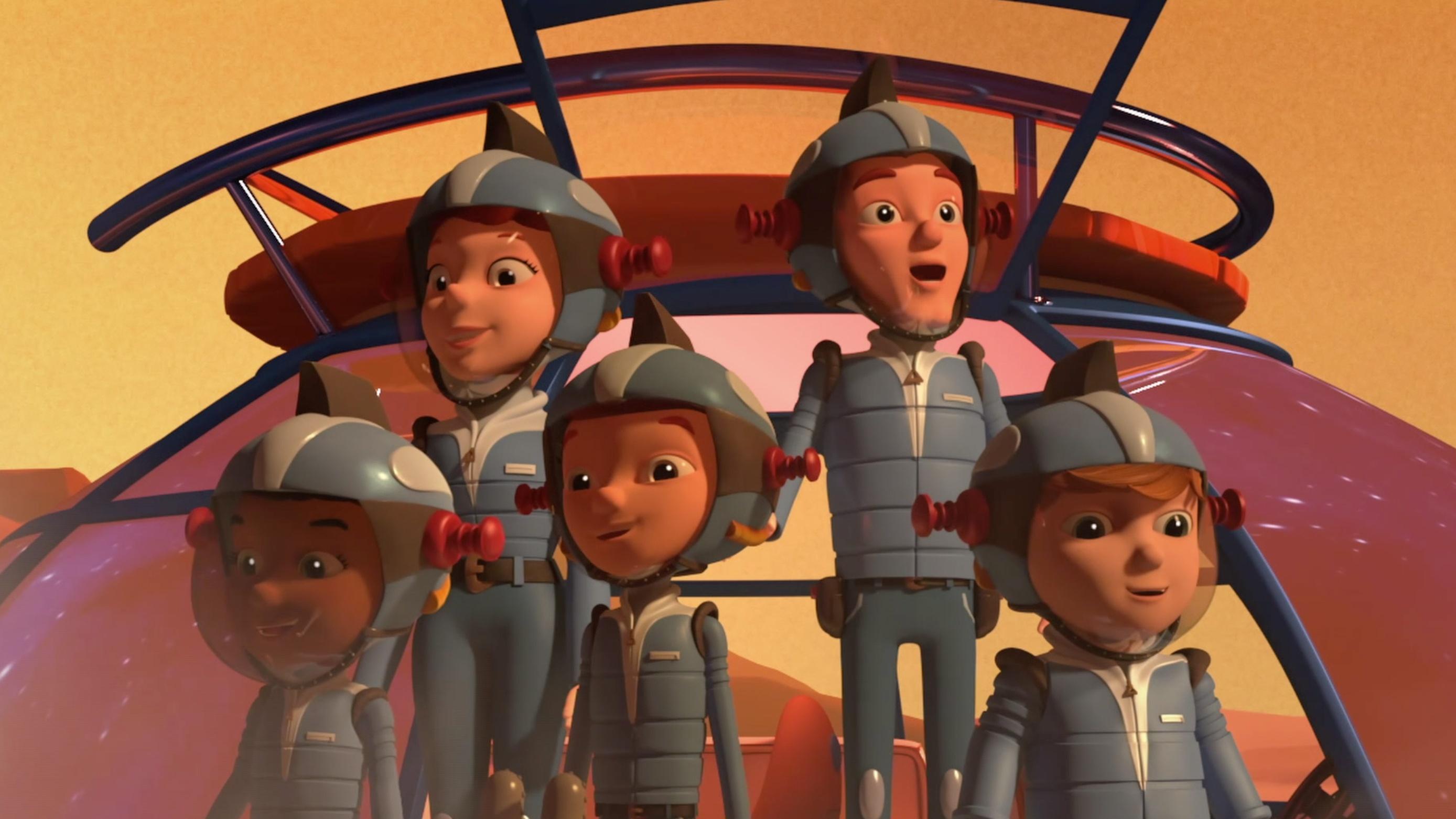 Celery and Carrot need to update their Mars guidebook. / Jet builds a robot.