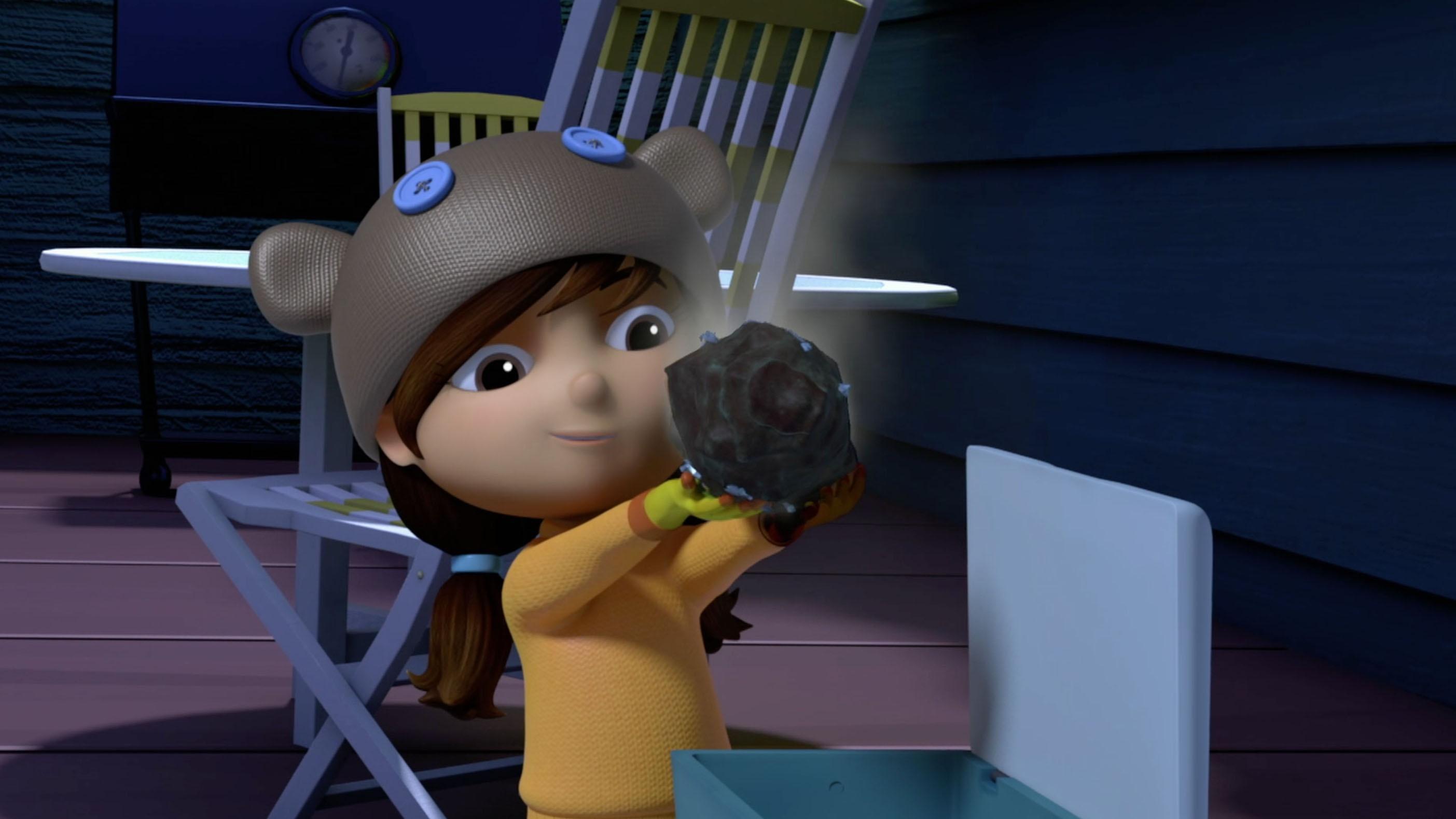 The neighborhood is having a star gazing party. / Sean sets up an asteroid watch-station.