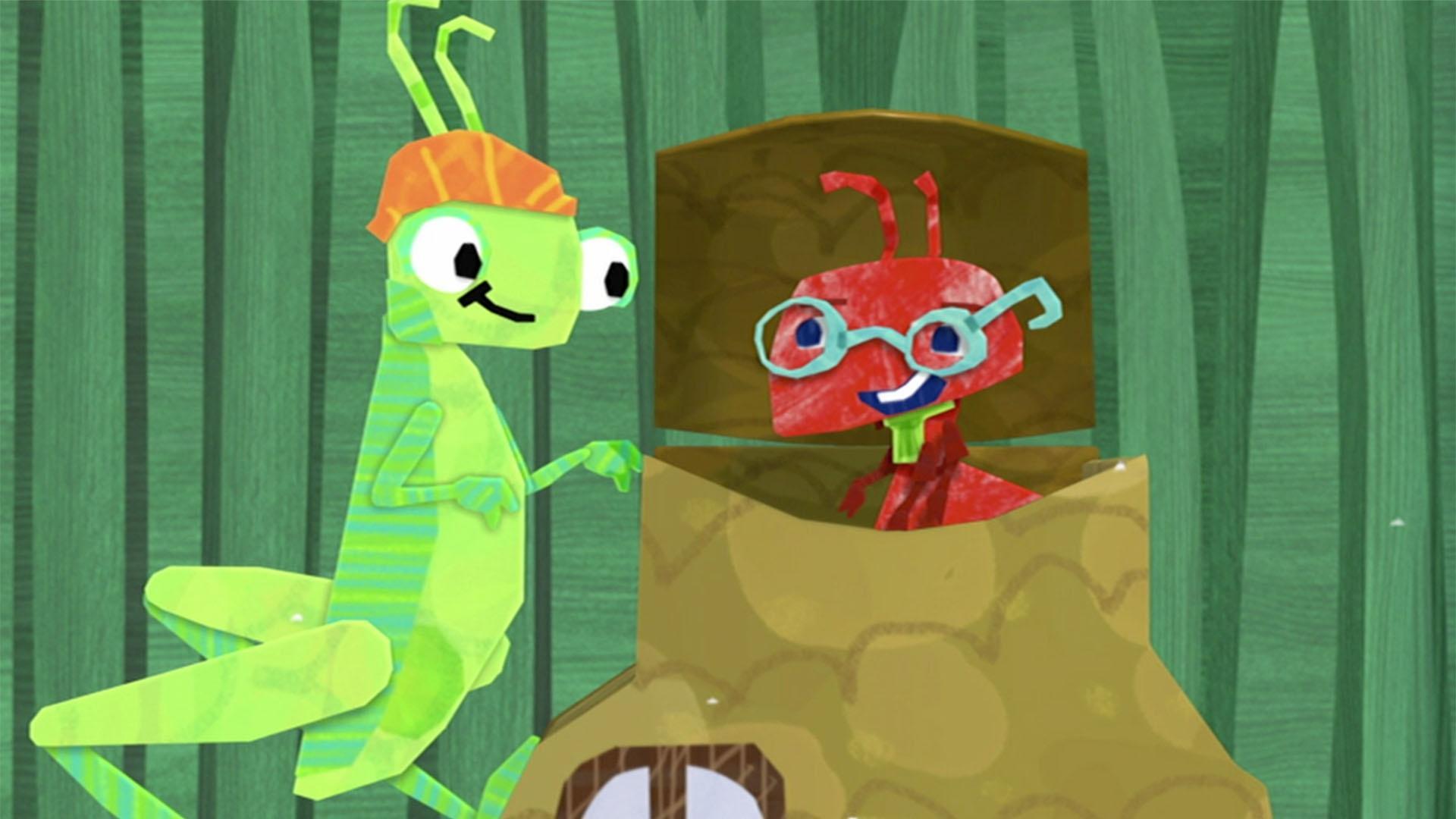 Pig learns a lesson about planning ahead from the story of The Ant and the Grasshopper.