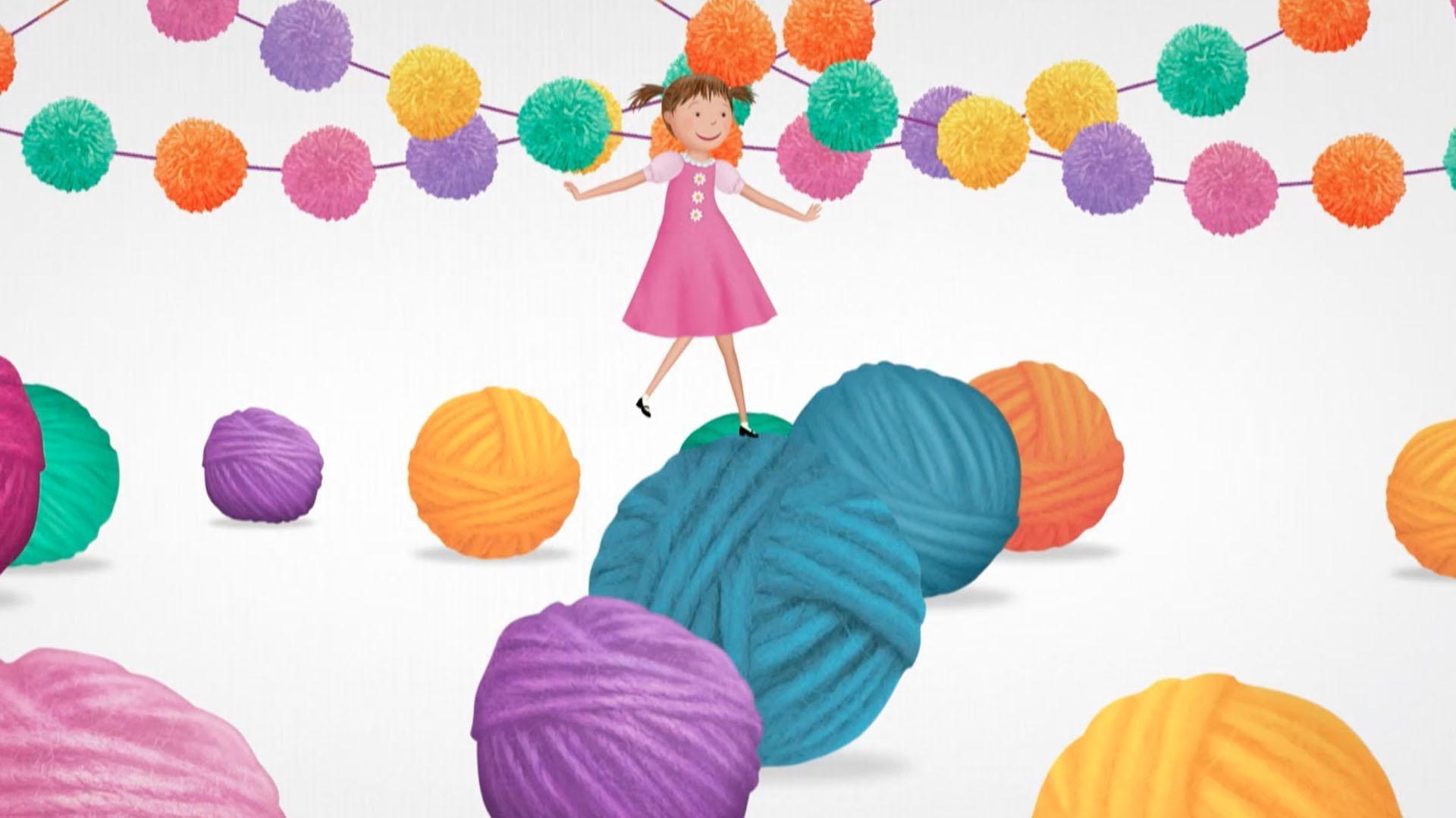 A mishap leaves Pinkville with balls of yarn instead of flowers./Pinkalicious makes a kite