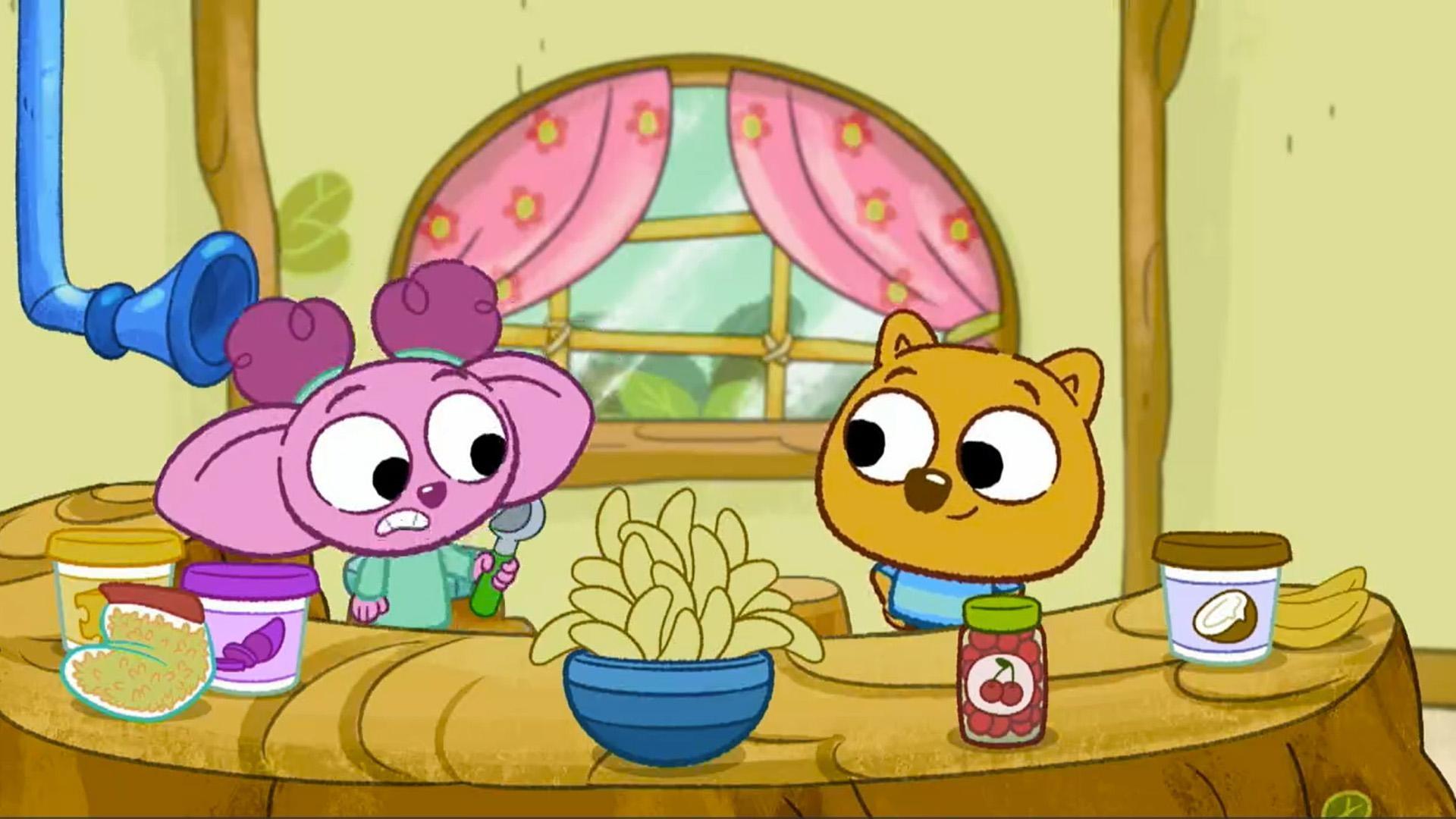 The Wombats go on a treasure hunt. / Can Kaya learn to tell, not show, her cooking class?