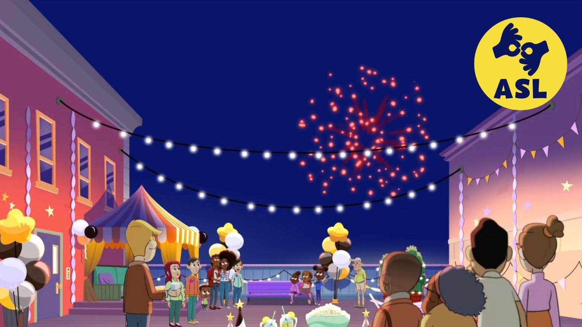 Lyla and Everett make pins for New Year’s Eve./Lyla and Everett butt heads making a video.