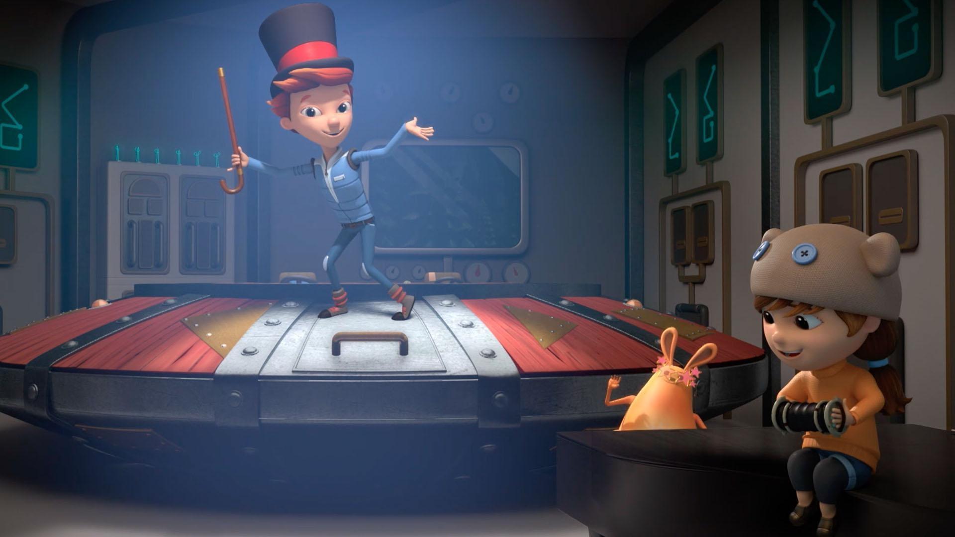 Jets sings a song about the super saucer he made